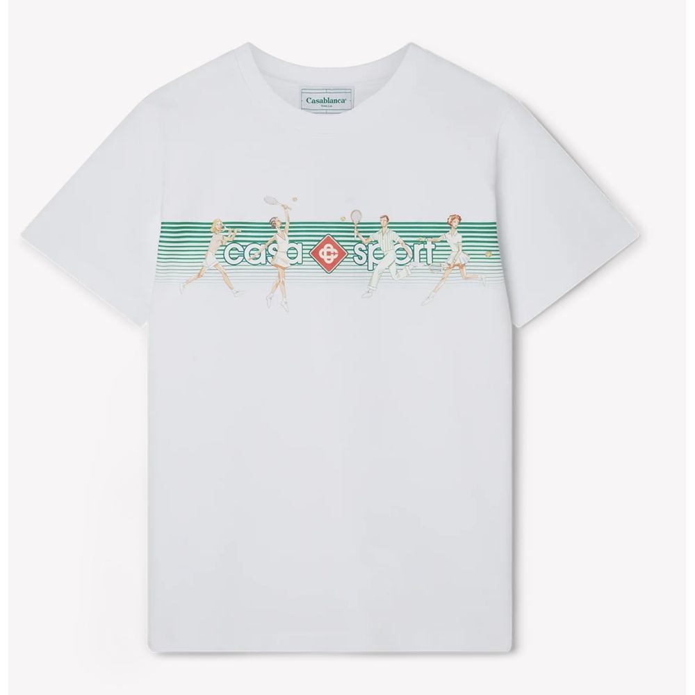 Casablanca White Cotton T-Shirt