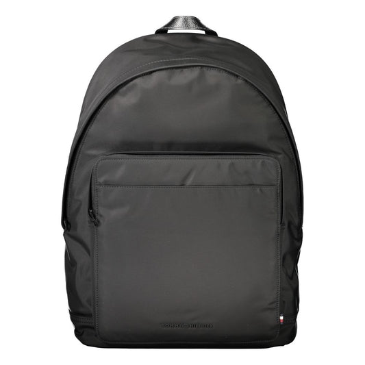 Tommy Hilfiger Black Polyester Men Backpack