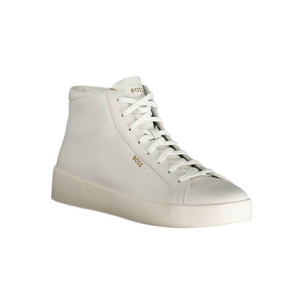 Hugo Boss White Leather Men Sneaker