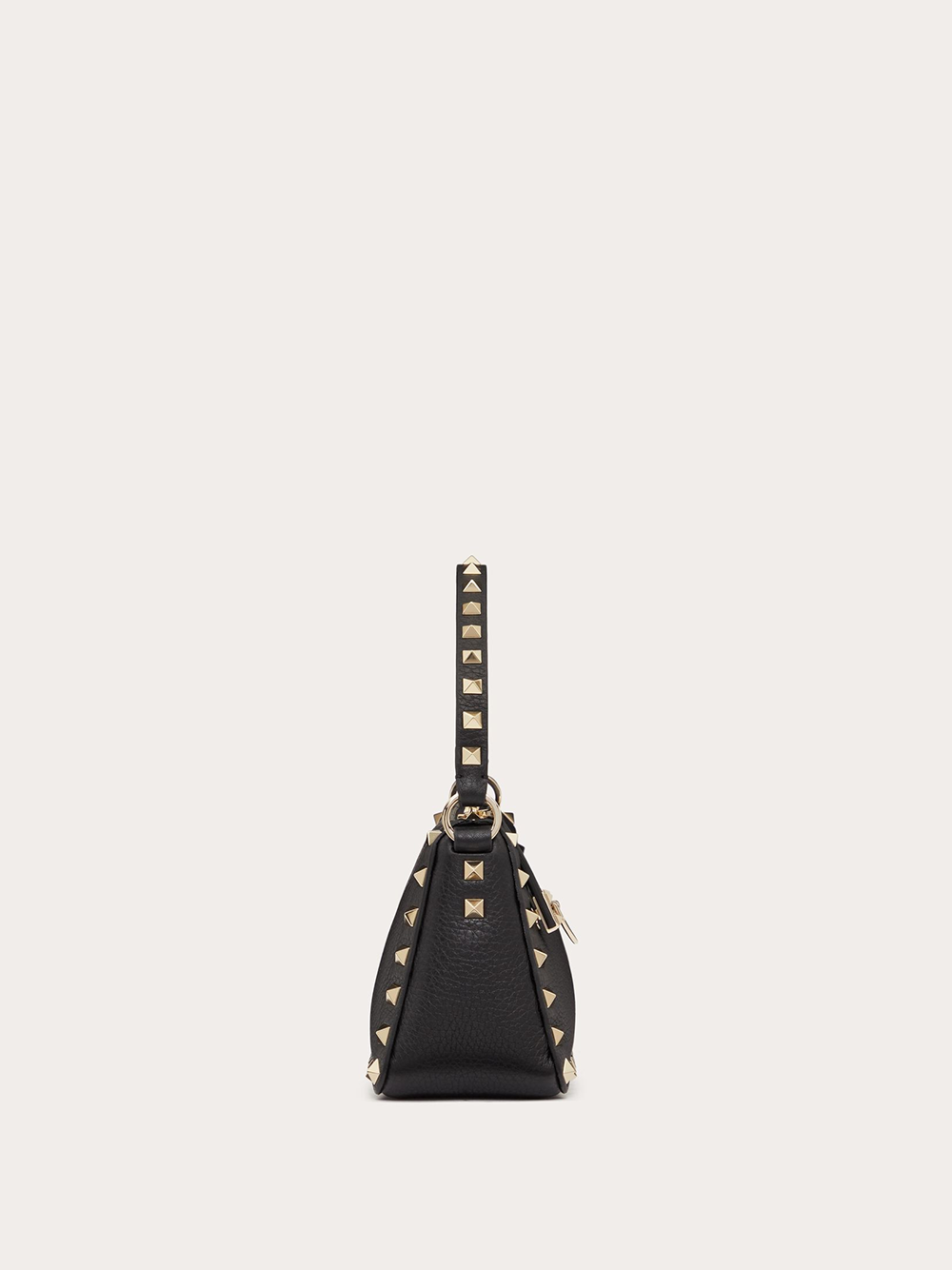 Valentino Garavani Black Garnet Calfskin Small Rockstud Shoulder Bag