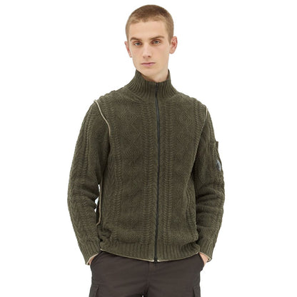 C.P. Company Green Cotton Men Cardigan