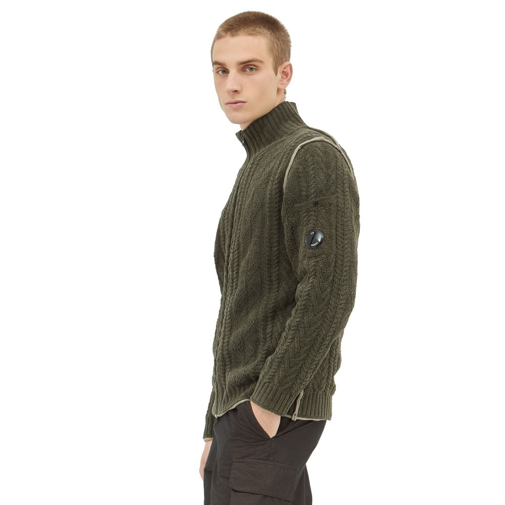 C.P. Company Green Cotton Men Cardigan