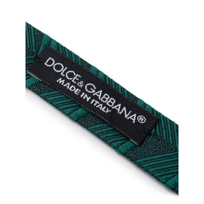 Dolce & Gabbana Green Silk Ties & Bowty