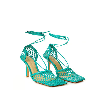 Bottega Veneta Green Leather Leather Sandal