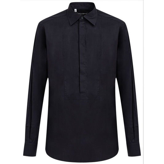 Dolce & Gabbana Navy Blue Cotton Shirt