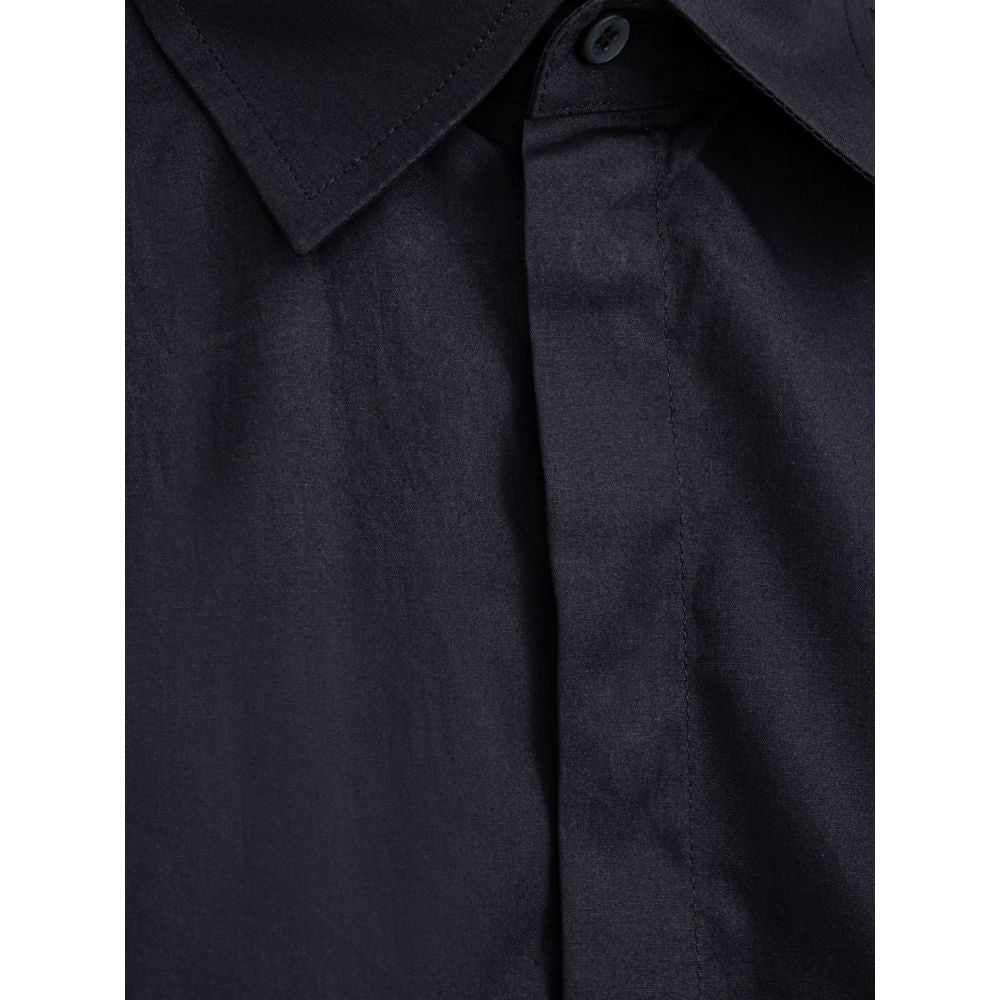 Dolce & Gabbana Navy Blue Cotton Shirt