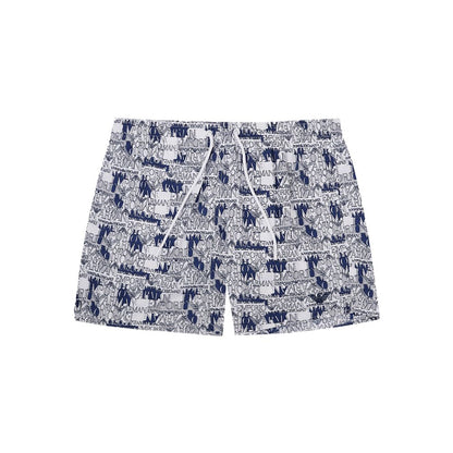 Emporio Armani Elegant White Polyester Swim Shorts