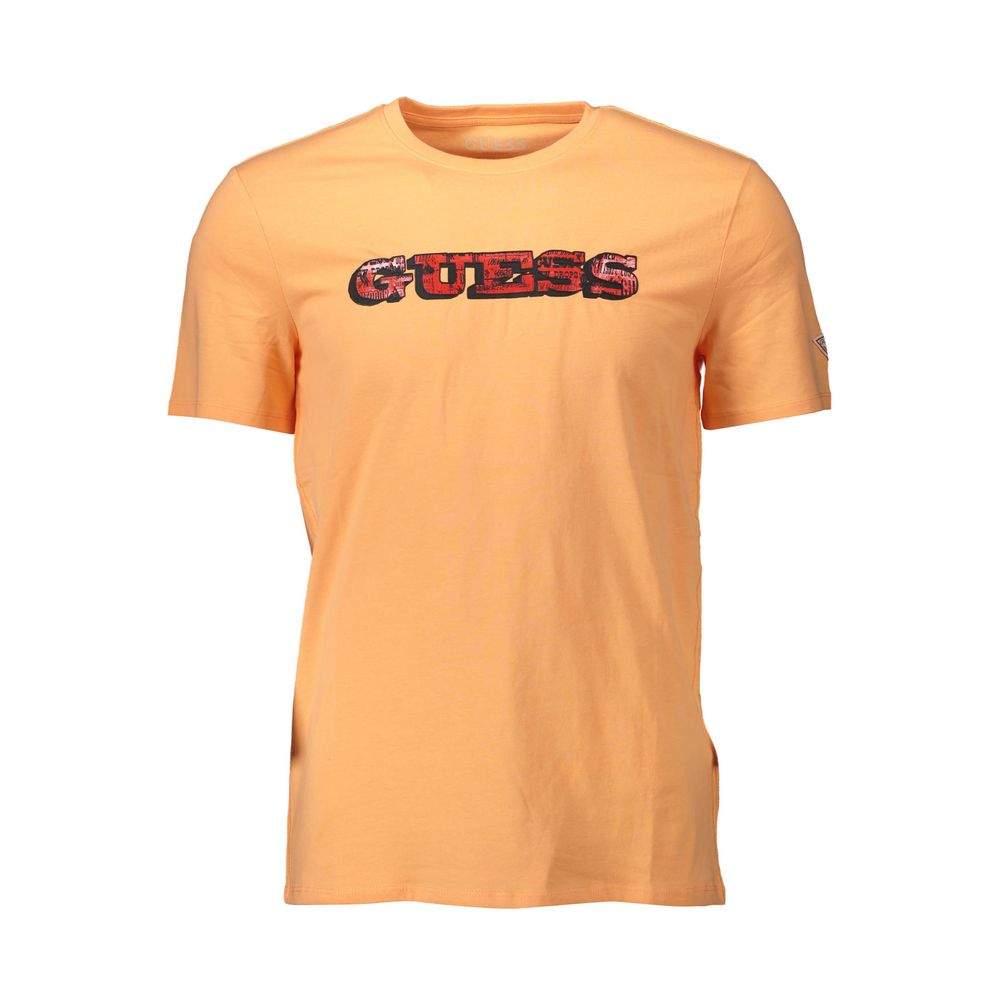 Guess Jeans Orange Cotton Men T-Shirt