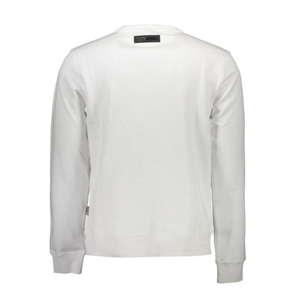 Plein Sport White Cotton Men Sweater