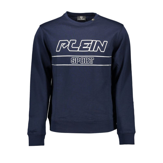 Plein Sport Blue Cotton Men Sweater