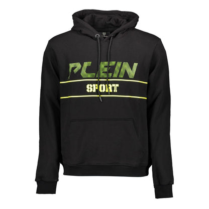 Plein Sport "Black Cotton Men Sweater with Hood"