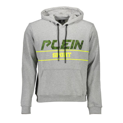 Plein Sport Gray Cotton Men Sweater