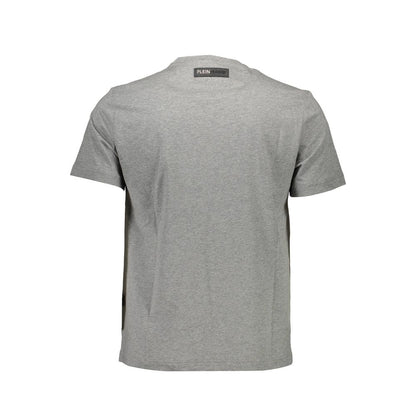 Plein Sport Gray Cotton Men T-Shirt