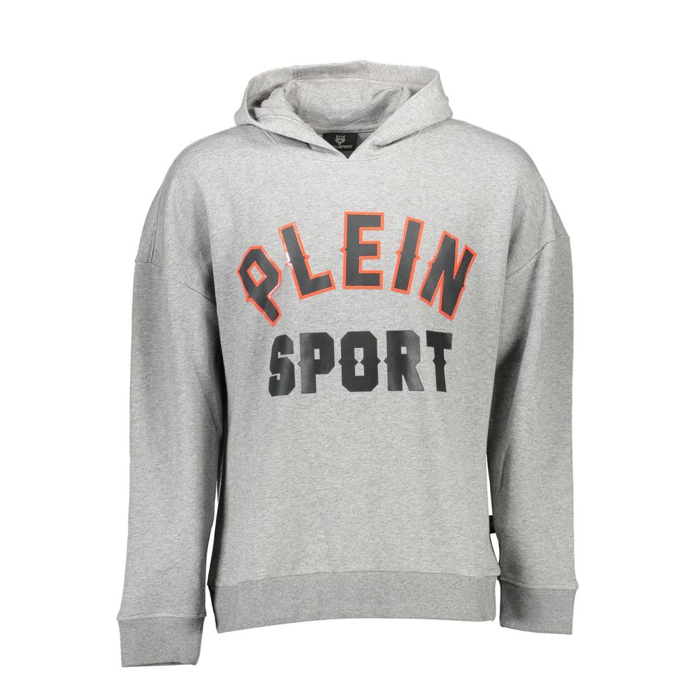 Plein Sport Gray Cotton Men Sweater