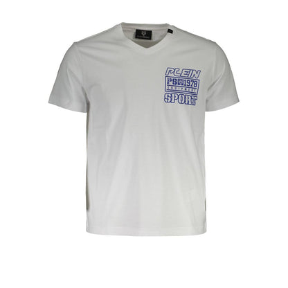 Plein Sport White Cotton Men T-Shirt