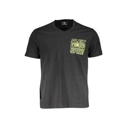 Plein Sport Black Cotton Men T-Shirt