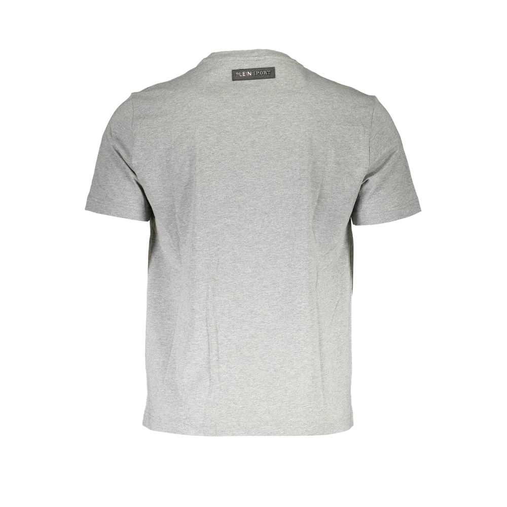 Plein Sport Gray Cotton Men T-Shirt