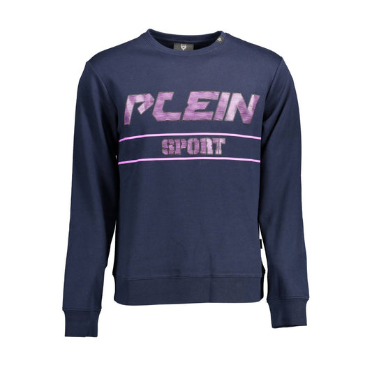 Plein Sport Blue Cotton Men Sweater