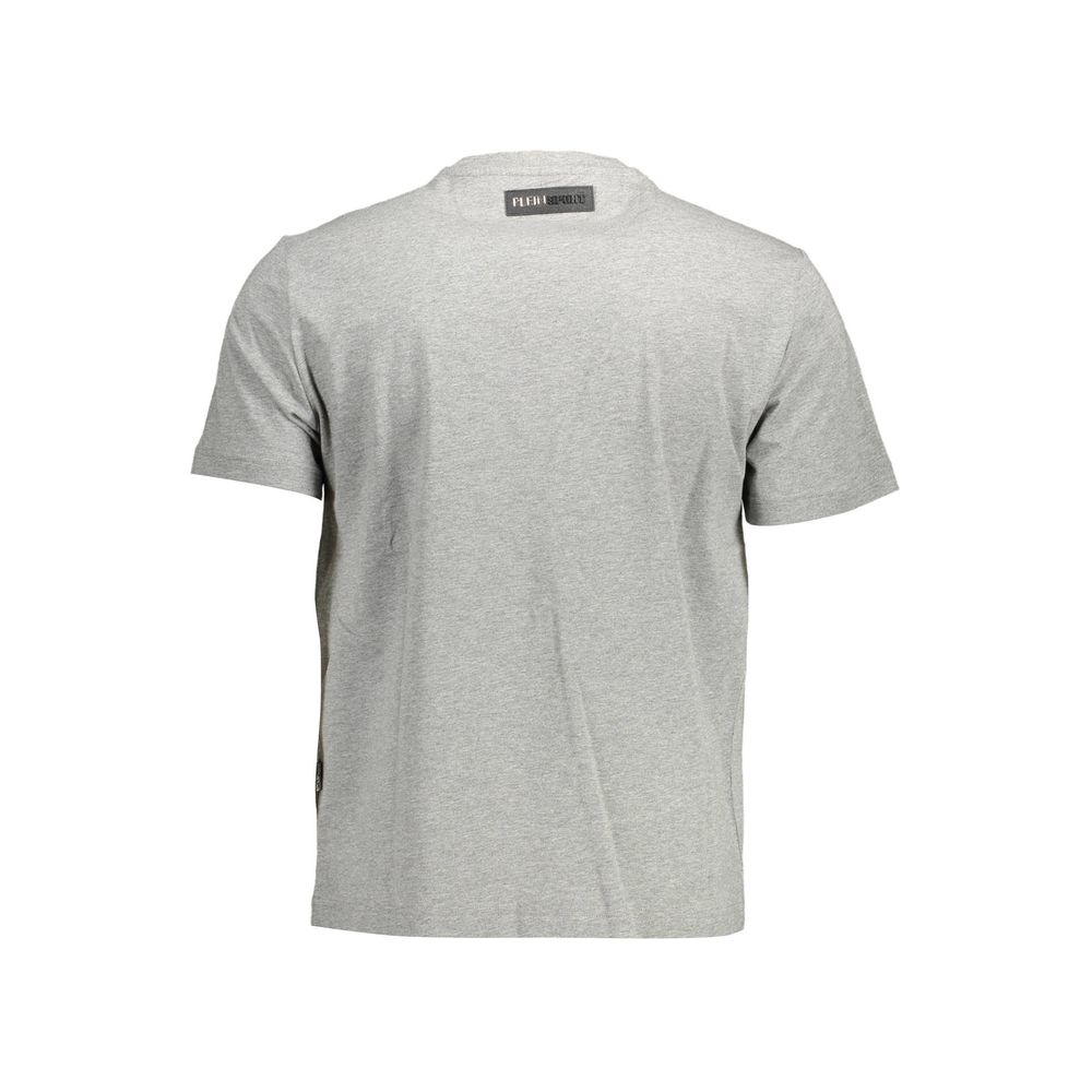 Plein Sport Gray Cotton Men T-Shirt