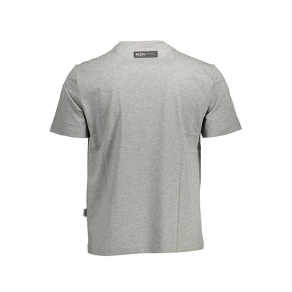 Plein Sport Gray Cotton Men T-Shirt