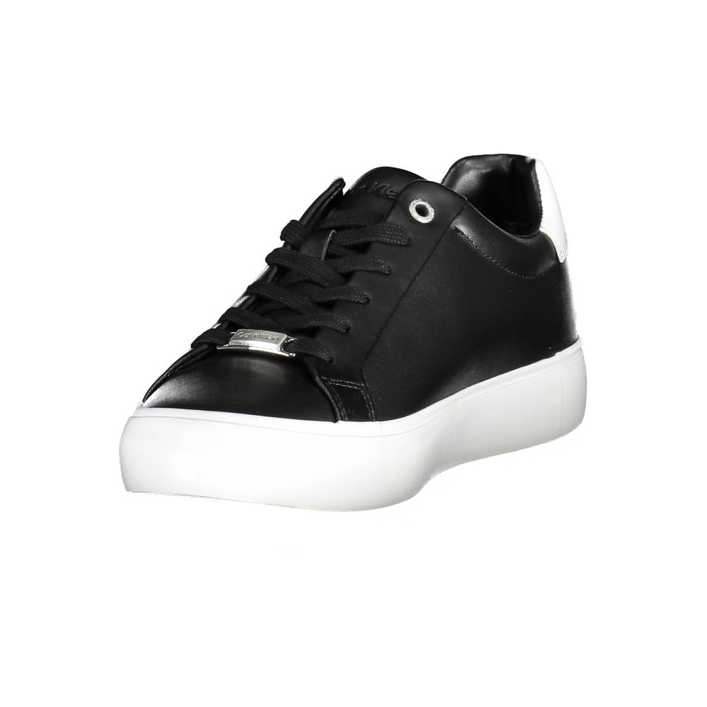 Calvin Klein Black Leather Women Sneaker