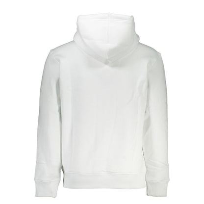 Calvin Klein Chic White Embroidered Hoodie with Eco-Conscious Touch