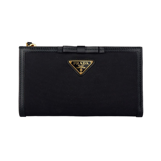 Prada Black Leather Leather Leather Wallet