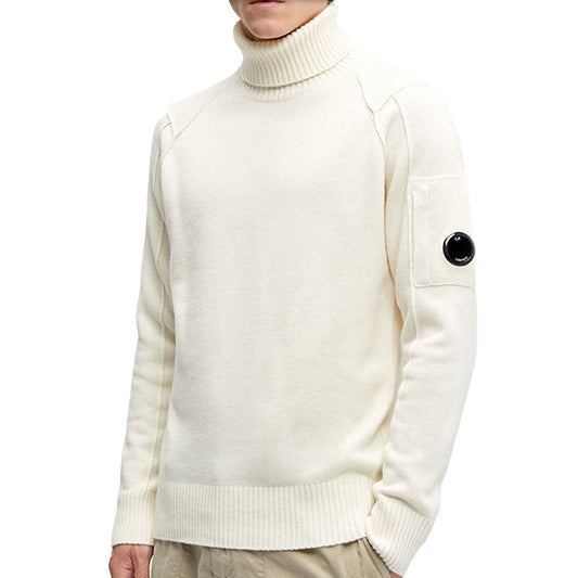 C.P. Company White Wool Sweater