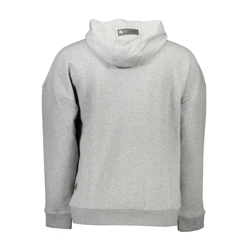 Plein Sport Gray Cotton Men Sweater