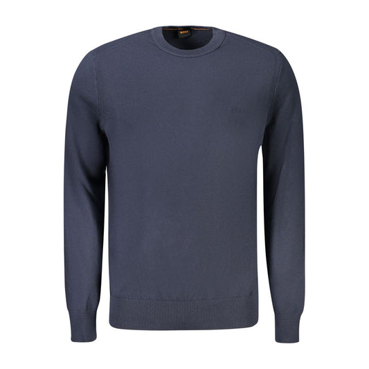 Hugo Boss Blue Cotton Men Sweater