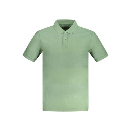 Guess Jeans Green Cotton Men Polo Shirt