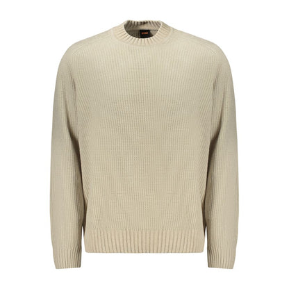 Hugo Boss Beige Cotton Men Sweater