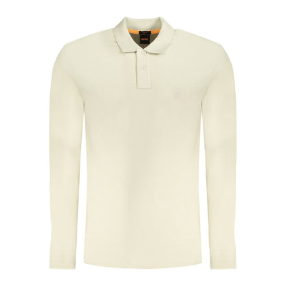 Hugo Boss Beige Cotton Men Polo Shirt