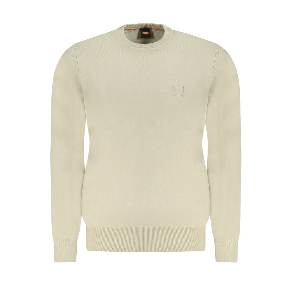 Hugo Boss Beige Cotton Men Sweater