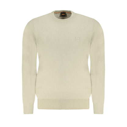 Hugo Boss Beige Cotton Men Sweater