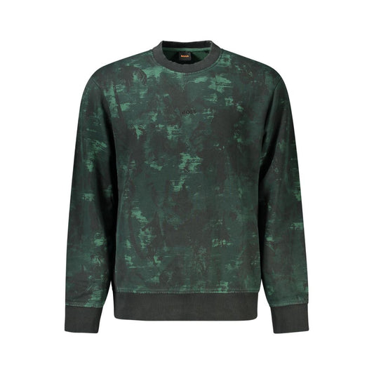 Hugo Boss Green Cotton Men Sweater