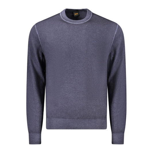 Hugo Boss Blue Wool Men Sweater