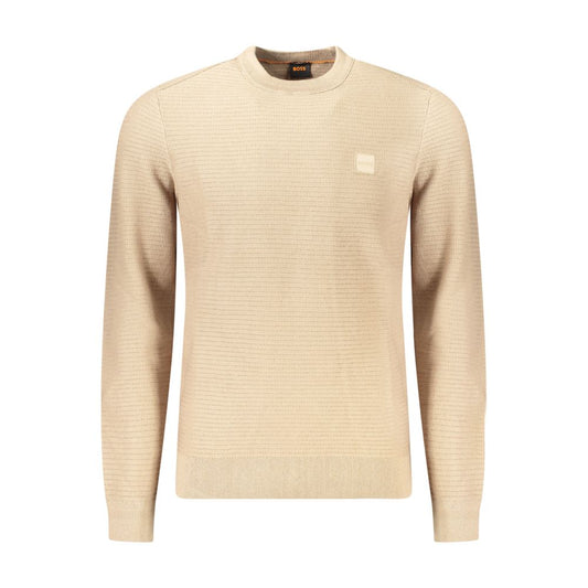 Hugo Boss Beige Cotton Men Sweater