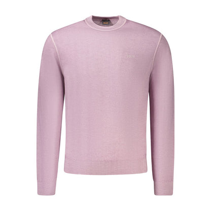 Hugo Boss Purple Wool Men Sweater