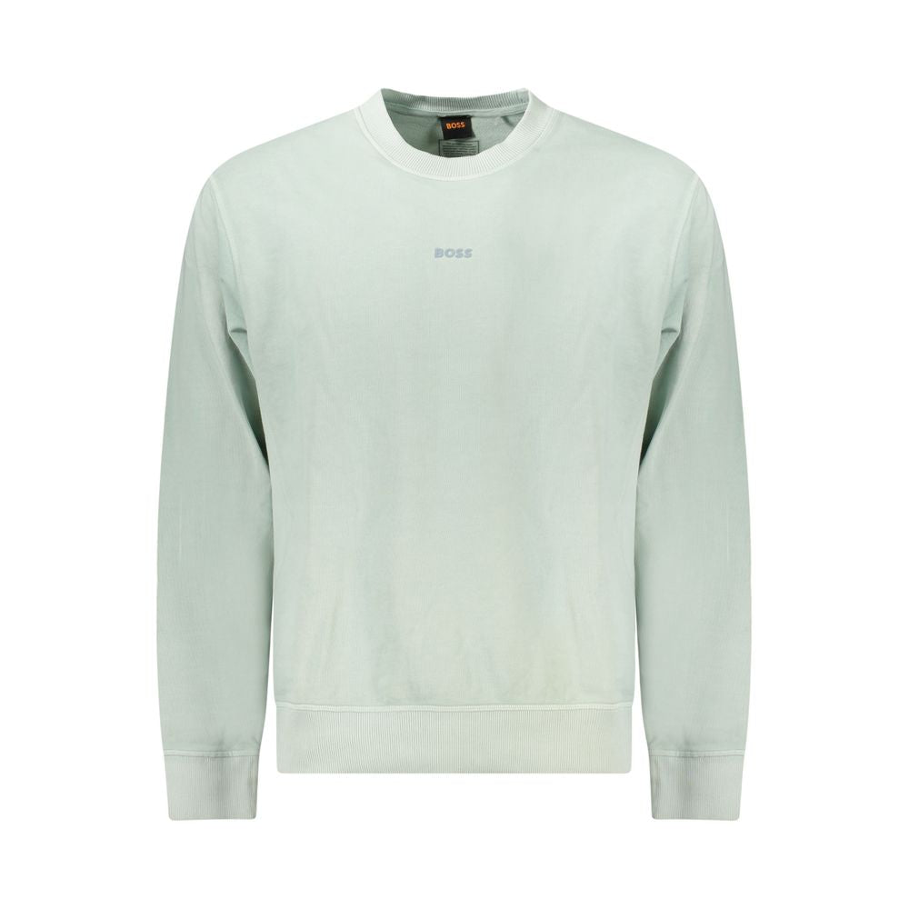 Hugo Boss Green Cotton Men Sweater