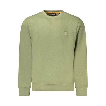 Hugo Boss Green Cotton Men Sweater