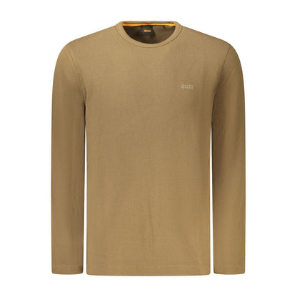 Hugo Boss Brown Cotton Men Sweater