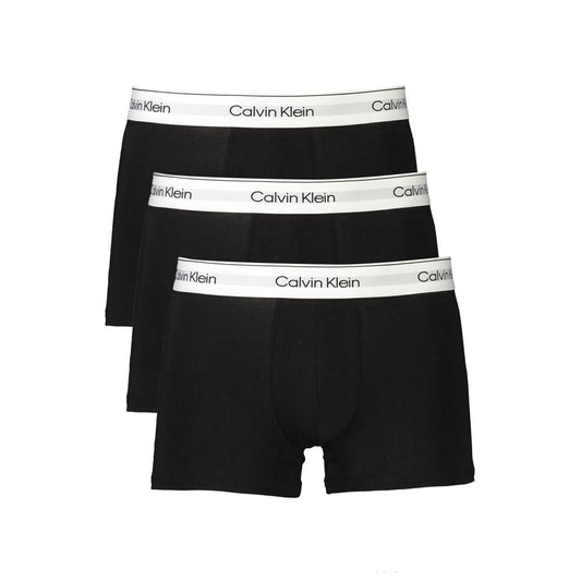 Calvin Klein Black Cotton Men Boxer