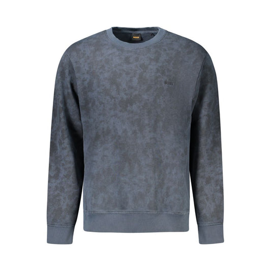 Hugo Boss Blue Cotton Men Sweater