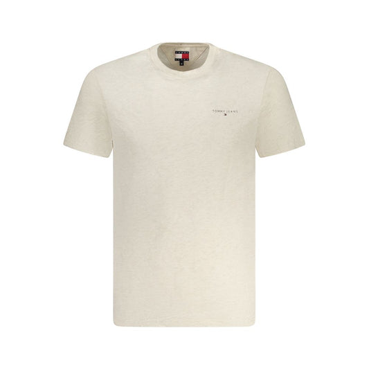 Tommy Hilfiger Beige Cotton Men T-Shirt