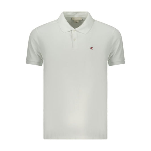 Calvin Klein White Cotton Men Polo Shirt