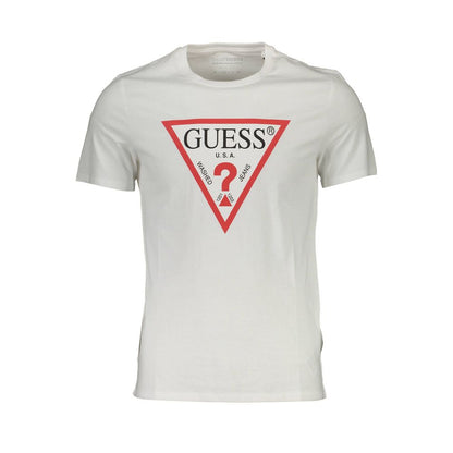 Guess Jeans White Cotton Men T-Shirt