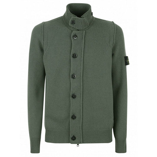 Stone Island Green Wool Sweater