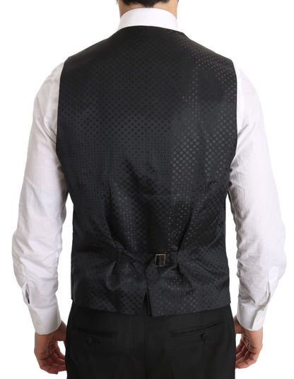 Dolce & Gabbana Elegant Gray Formal Vest - Regular Fit