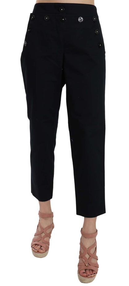 Dolce & Gabbana Chic Black Cotton Trousers